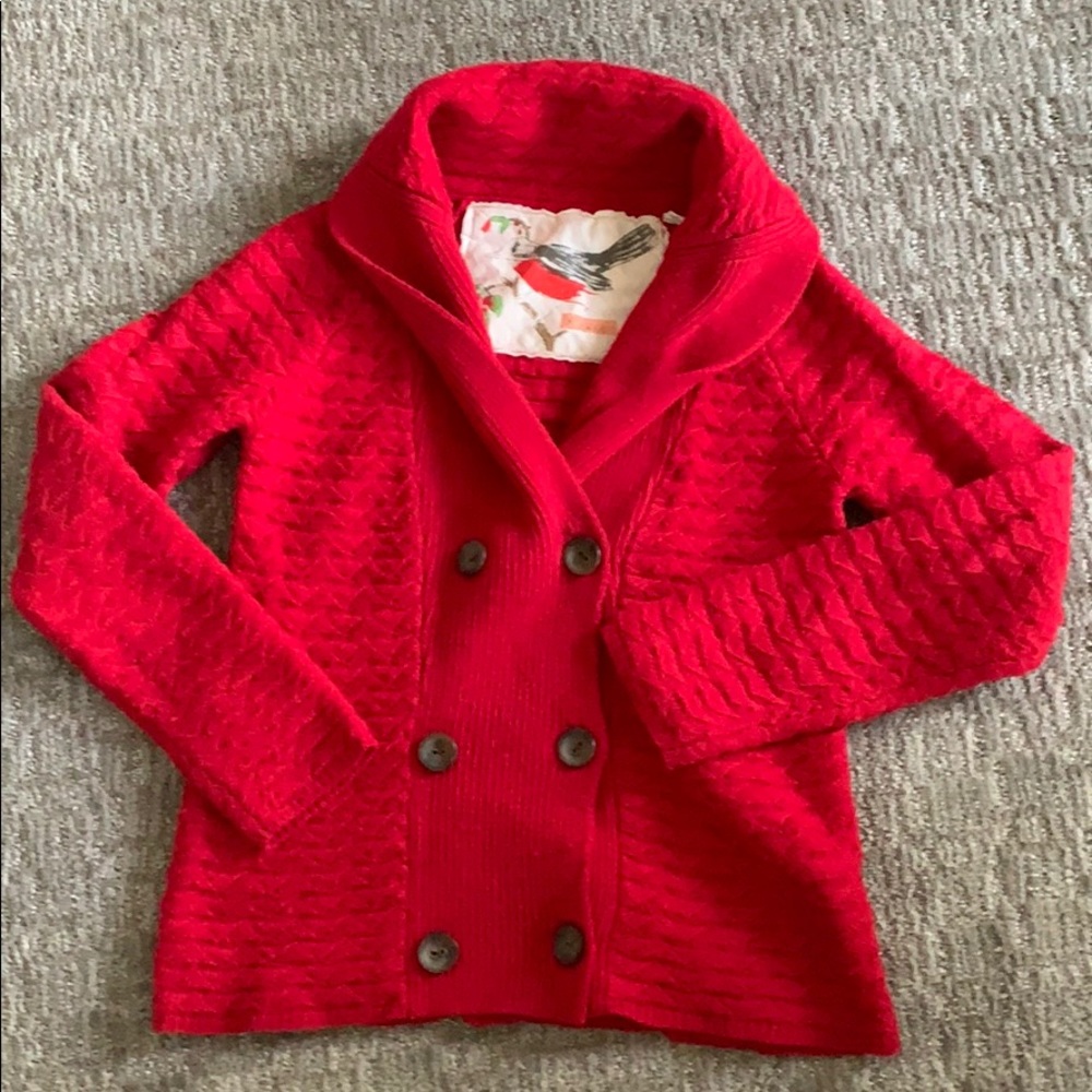 Anthropologie Red sweater